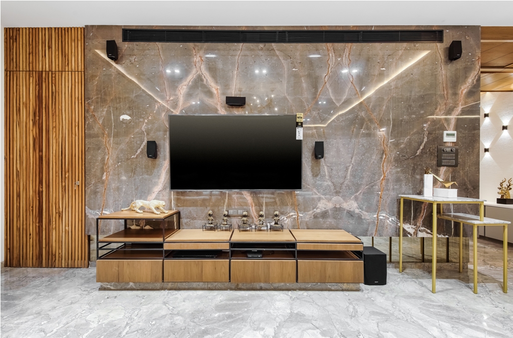 tv unit design with italian marble