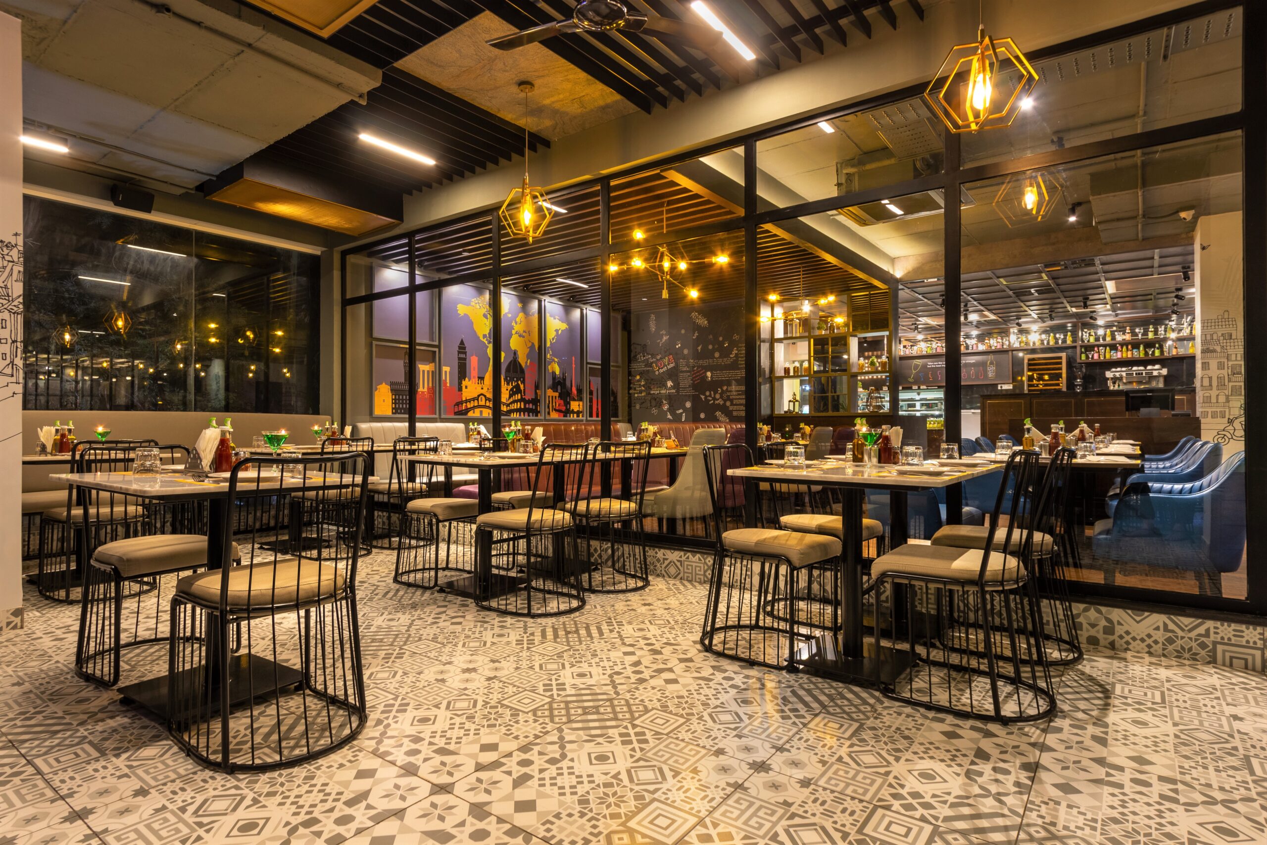 Pasta Street Restaurant | Talking Space | Bangalore – Interiorlover ...